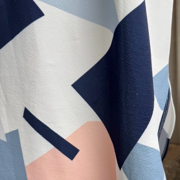 White w Multicolour Geometric Print Midi Dress - Picture 7 of 13